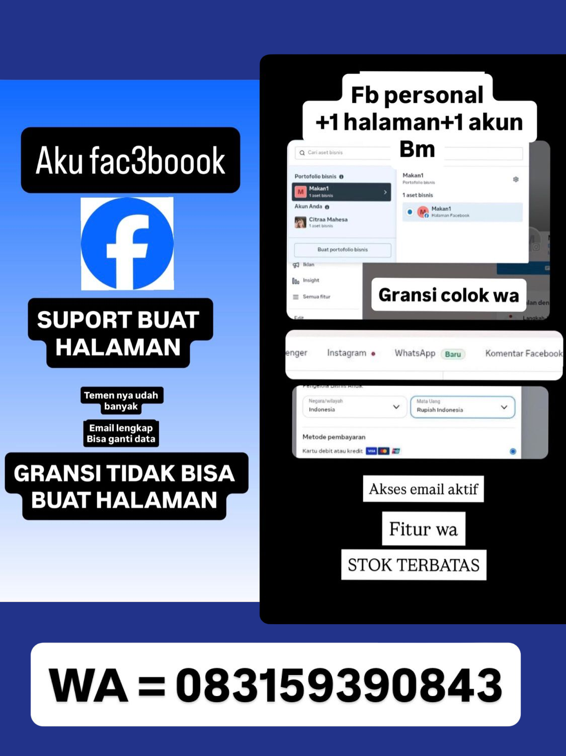 JUAL AKUN FACEBOOK DAN AKUN IKLAN